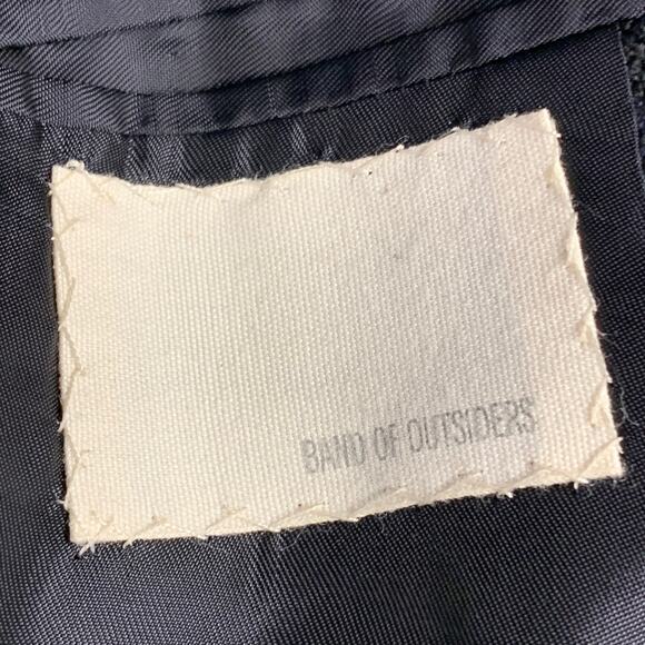 BAND OF OUTSIDERS 40 Regular Green Blue Plaid Wool Twill Notch Lapel Sport Coat - Picture 6 of 9